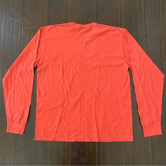 Stussy Men's Long Sleeve 100% Cotton Orange Shirt Size L - Picture 3 of 8